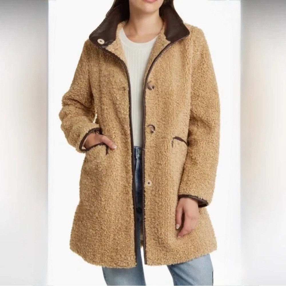 Sam Edelman Piped Teddy Coat